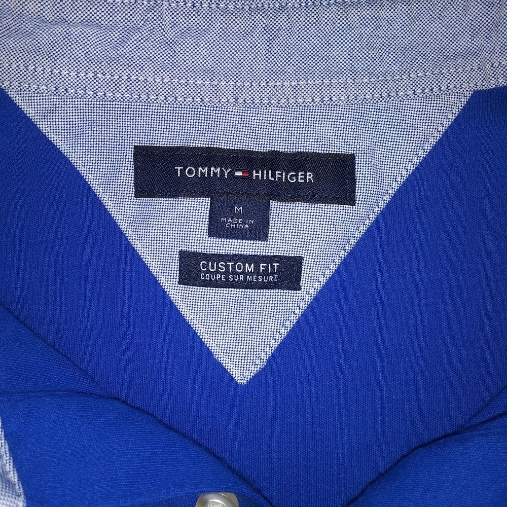 Tommy Hilfiger| Blue Custom Fit Polo M - Picture 3 of 5